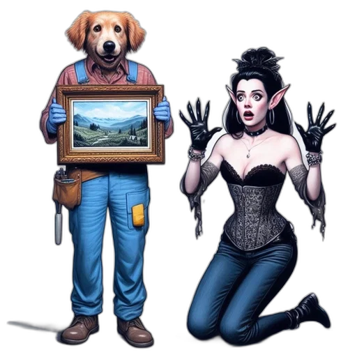 animal, creature, comic book art, concept art transparent PNG cut-out