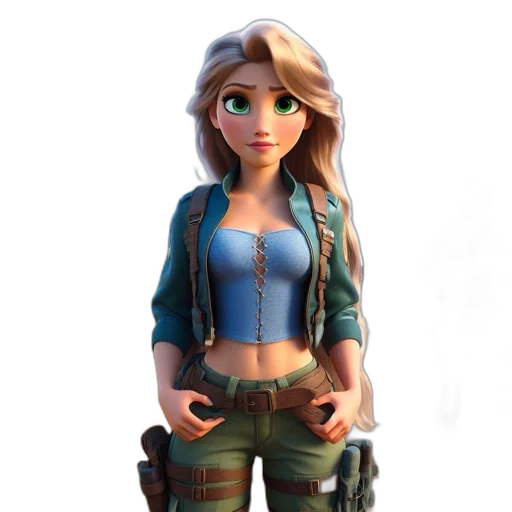 jacket, staff, weapon, 3d render transparent PNG cut-out