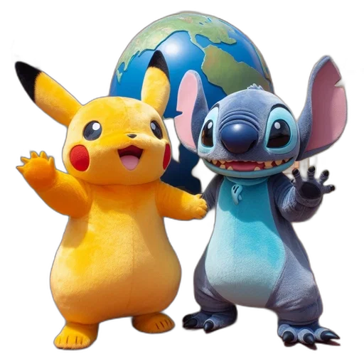 animal, 3d render, concept art, pikachu transparent PNG cut-out