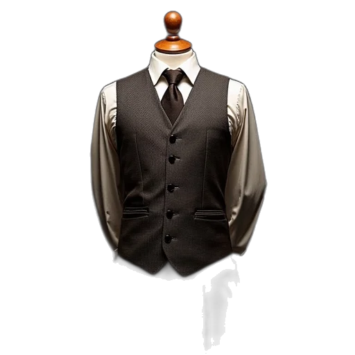 jacket, staff, dress, 3d render transparent PNG cut-out