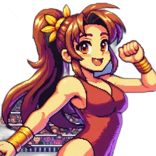 pixel art, anime, vaporwave, cartoon transparent PNG cut-out