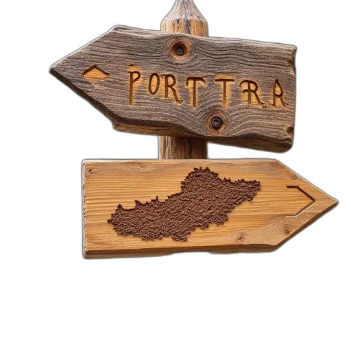 wooden, sign, directions, portugal transparent PNG cut-out