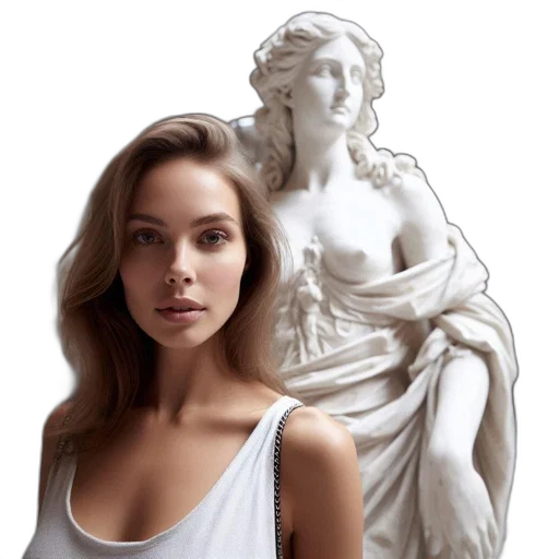 dress, jewelry, face, crown transparent PNG cut-out