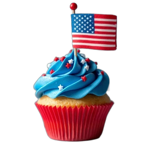 close-up, view, single, cupcake transparent PNG cut-out