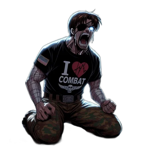 comic book art, concept art, cartoon, cyberpunk transparent PNG cut-out