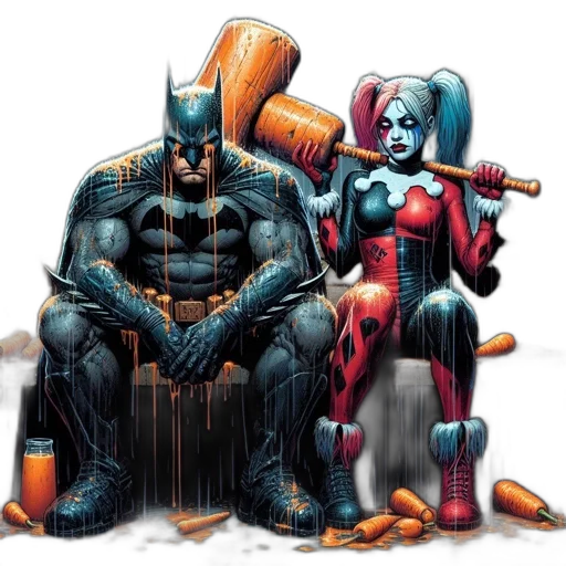 robot, comic book art, concept art, batman transparent PNG cut-out