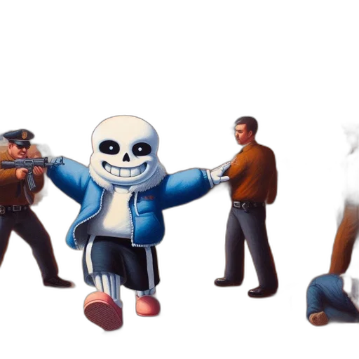 mask, jacket, weapon, robot transparent PNG cut-out