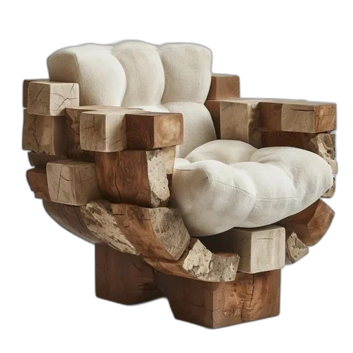 furniture, crown, 3d render, earth tones transparent PNG cut-out