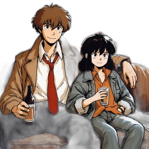 jacket, anime, comic book art, concept art transparent PNG cut-out