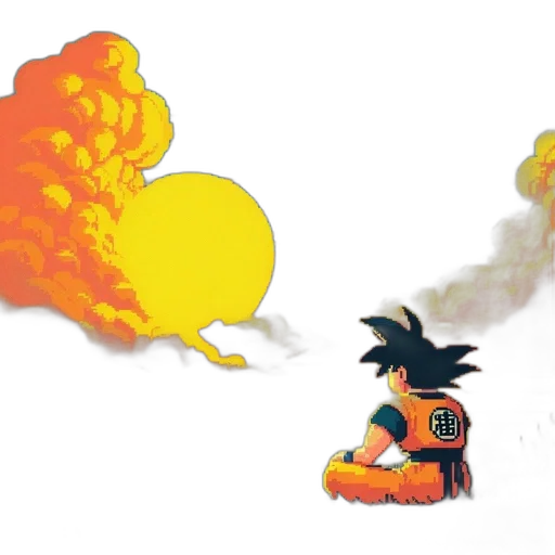 concept art, comic book art, 3d render, pixel art transparent PNG cut-out