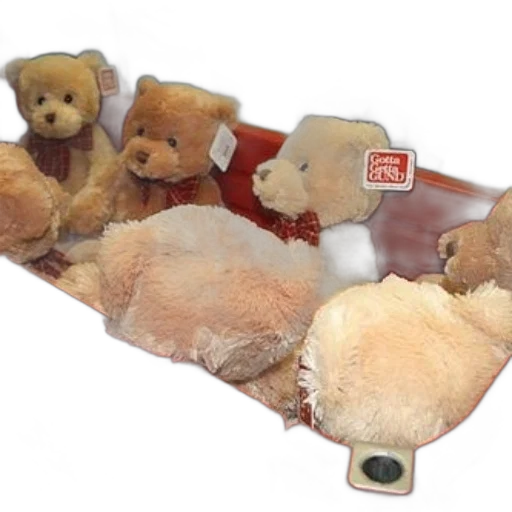 red, wagon, filled, teddy transparent PNG cut-out