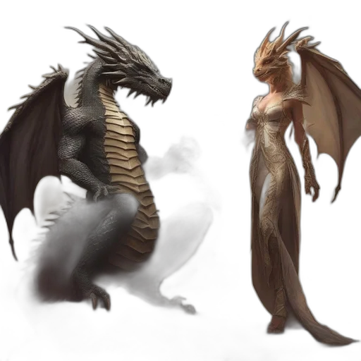 dragon, fantasy art, concept art, 3d render transparent PNG cut-out