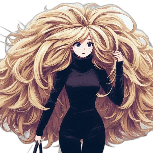 hair, anime, cartoon, concept art transparent PNG cut-out