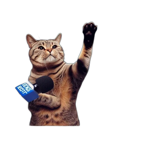 staff, animal, 3d render, comic transparent PNG cut-out