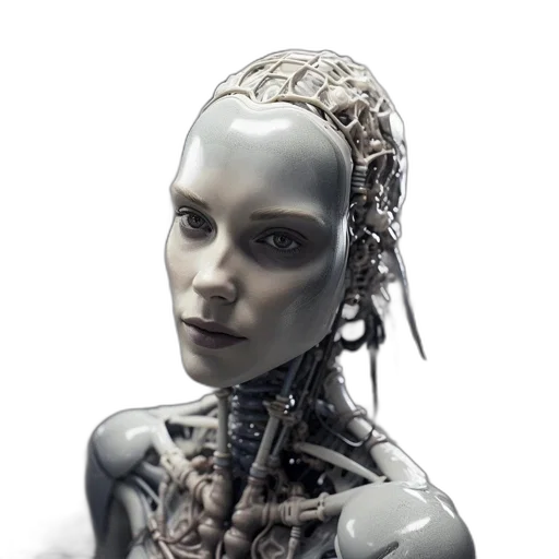 robot, face, cyberpunk, concept art transparent PNG cut-out