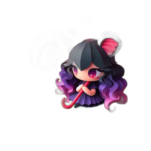 staff, creature, hat, hair transparent PNG cut-out
