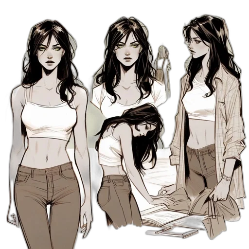 comic book art, concept art, cartoon, fantasy art transparent PNG cut-out