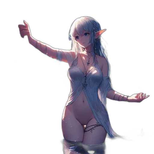 dress, staff, robot, weapon transparent PNG cut-out