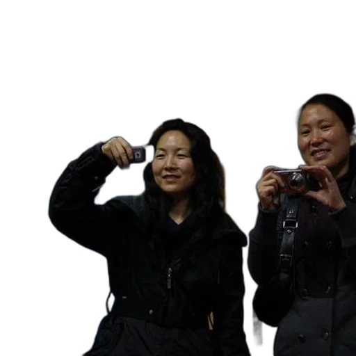 staff, jacket, two, women transparent PNG cut-out