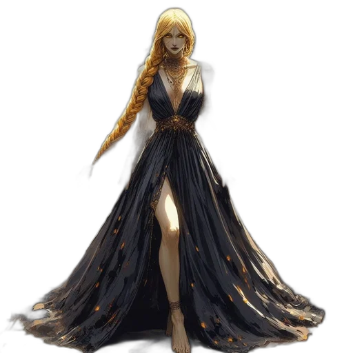 dress, concept art, fantasy art, comic book art transparent PNG cut-out