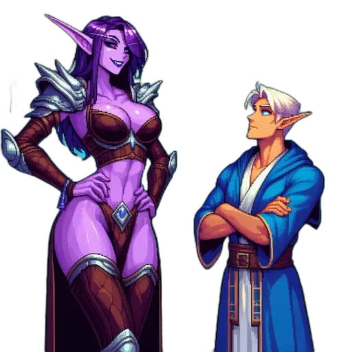 concept art, fantasy art, pixel art, comic book art transparent PNG cut-out