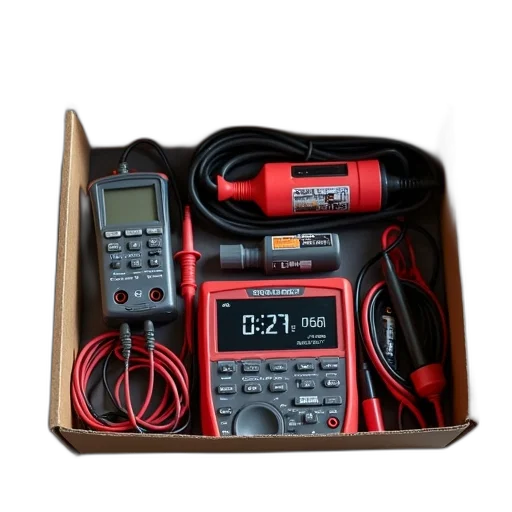 box, various, electrical, testing transparent PNG cut-out