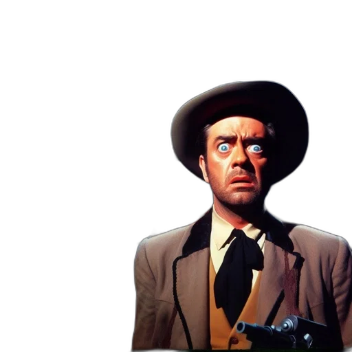 hat, face, staff, weapon transparent PNG cut-out