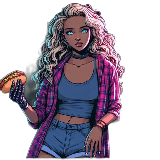 jacket, cartoon, comic book art, concept art transparent PNG cut-out