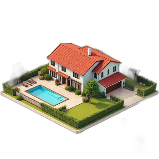 building, 3d render, photorealistic, concept art transparent PNG cut-out