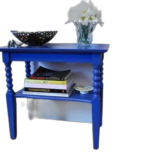 furniture, 3d render, blue, vibrant transparent PNG cut-out