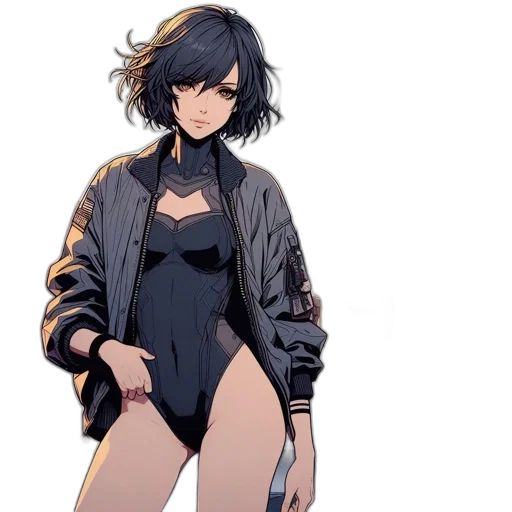jacket, dress, weapon, concept art transparent PNG cut-out