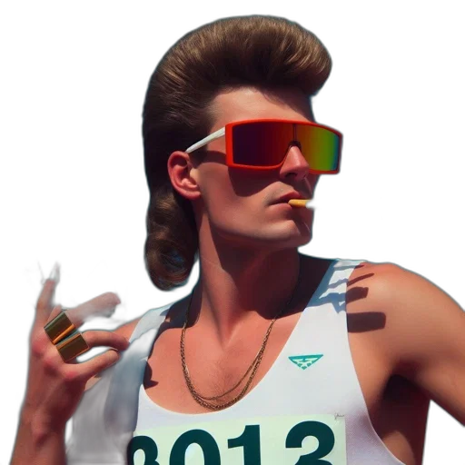 hair, vaporwave, photorealistic, 3d render transparent PNG cut-out