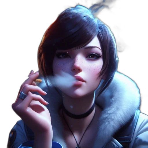 face, staff, jacket, weapon transparent PNG cut-out