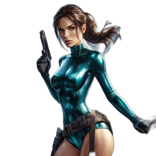 comic book art, concept art, fantasy art, cyberpunk transparent PNG cut-out