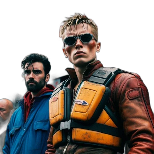 jacket, cyberpunk, concept art, comic book art transparent PNG cut-out