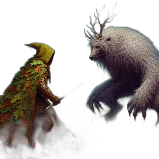 creature, concept art, fantasy art, pixel art transparent PNG cut-out