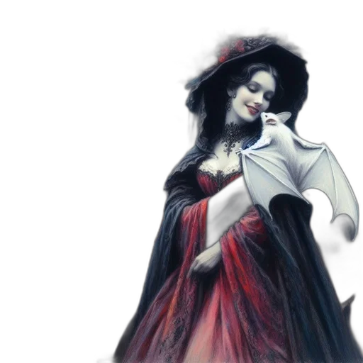 dress, fantasy art, concept art, oil painting transparent PNG cut-out