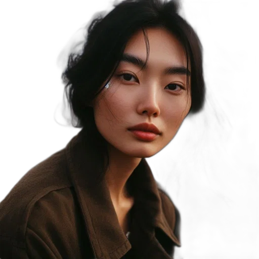 face, staff, jacket, jewelry transparent PNG cut-out