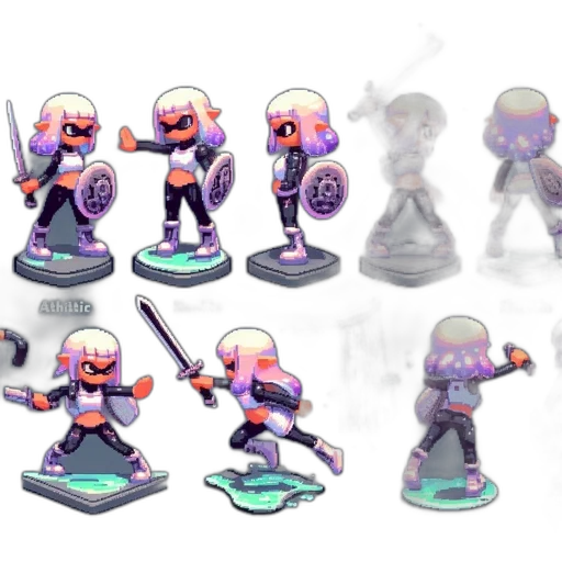 concept art, 3d render, pixel art, fantasy art transparent PNG cut-out