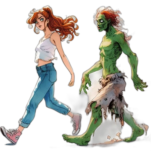 creature, concept art, comic book art, fantasy art transparent PNG cut-out