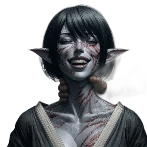 face, staff, mask, creature transparent PNG cut-out