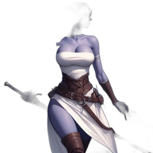 dress, staff, sword, weapon transparent PNG cut-out