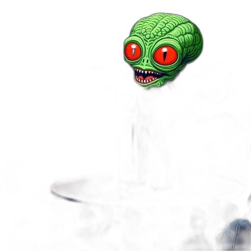 creature, mask, robot, staff transparent PNG cut-out