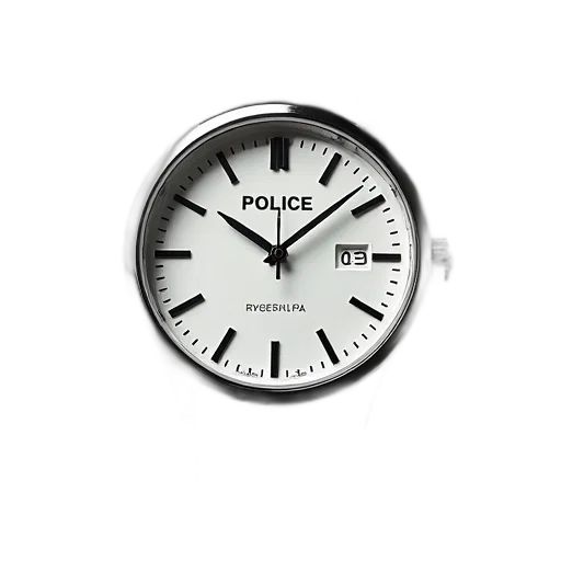 police, watch, black, strap transparent PNG cut-out