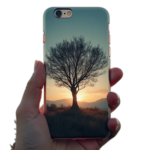tree, photorealistic, 3d render, sunset transparent PNG cut-out