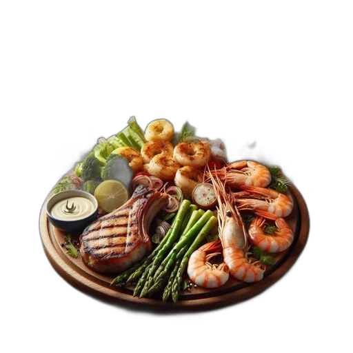 food, 3d render, photorealistic, elegant transparent PNG cut-out