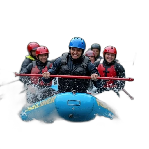 staff, group, people, rafting transparent PNG cut-out