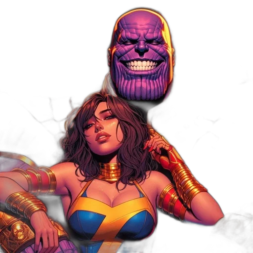 comic book art, concept art, fantasy art, two transparent PNG cut-out