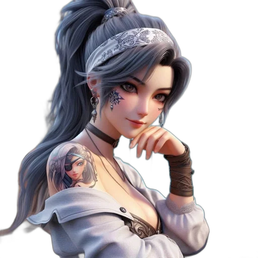 staff, jewelry, face, fantasy art transparent PNG cut-out