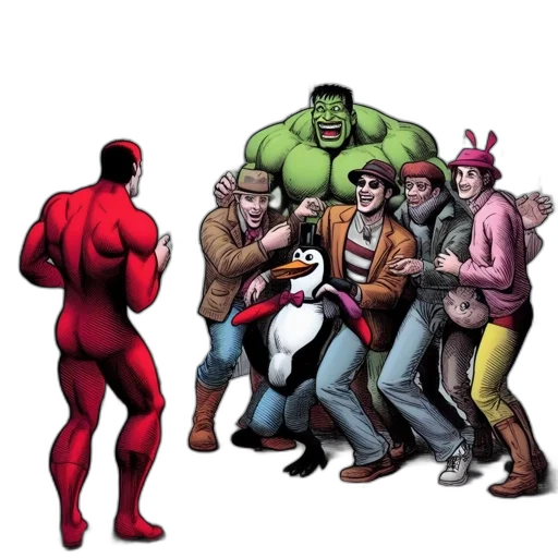 comic book art, concept art, cartoon, 3d render transparent PNG cut-out